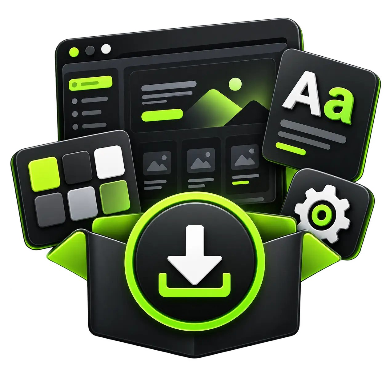 Elementor Global Design Kit with global colors, fonts and styles